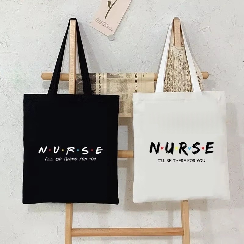Canvas Tote Bag - Borsa tote in tela da infermiera,