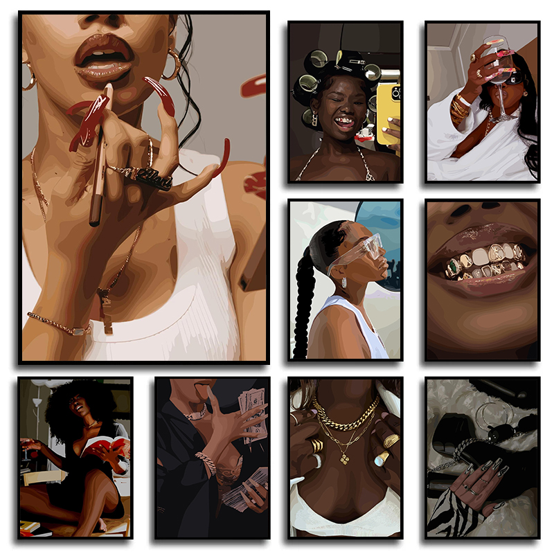 Women Fashion Drawing - Poster e Stampe di Moda Moderna