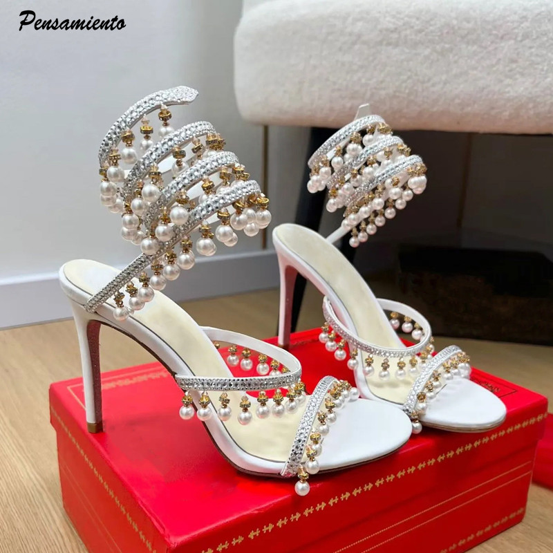 Women Fashion Ideas - Sandali gladiatore da donna con strass