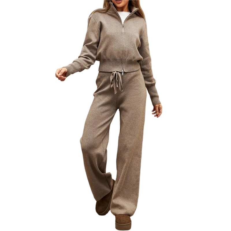 Women'S Fashion Quarter Zip - Maglione da Donna con Colletto a