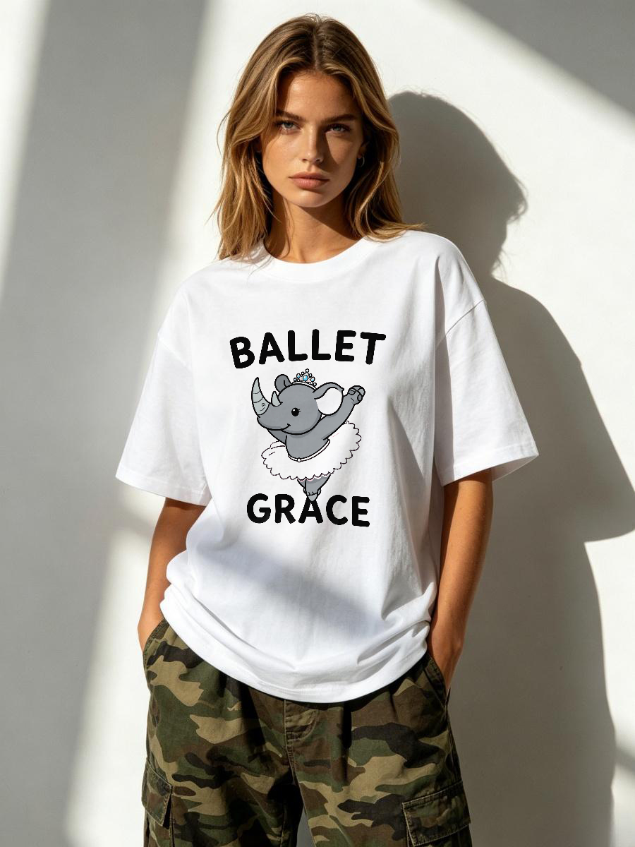 Women'S Fashion Vogue - T-Shirt Donna Stile Urbano Casual Moda
