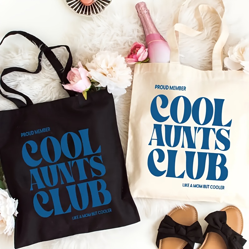 Canvas Tote Bag - Borsa Tote Cool Aunts Club, Borsa