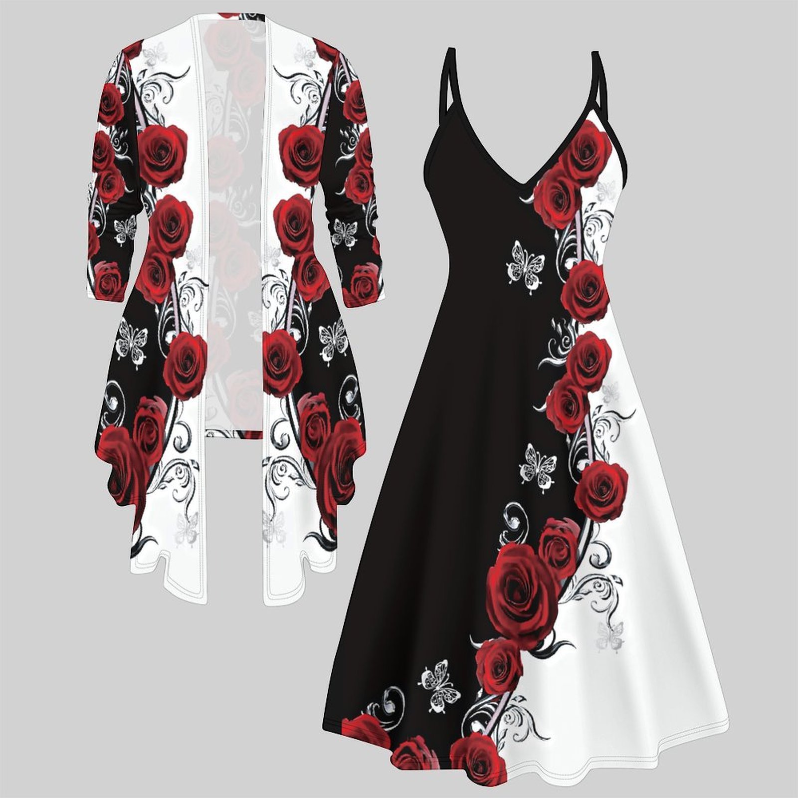 Women'S Fashion Essentials - Completo due pezzi da donna: Abito