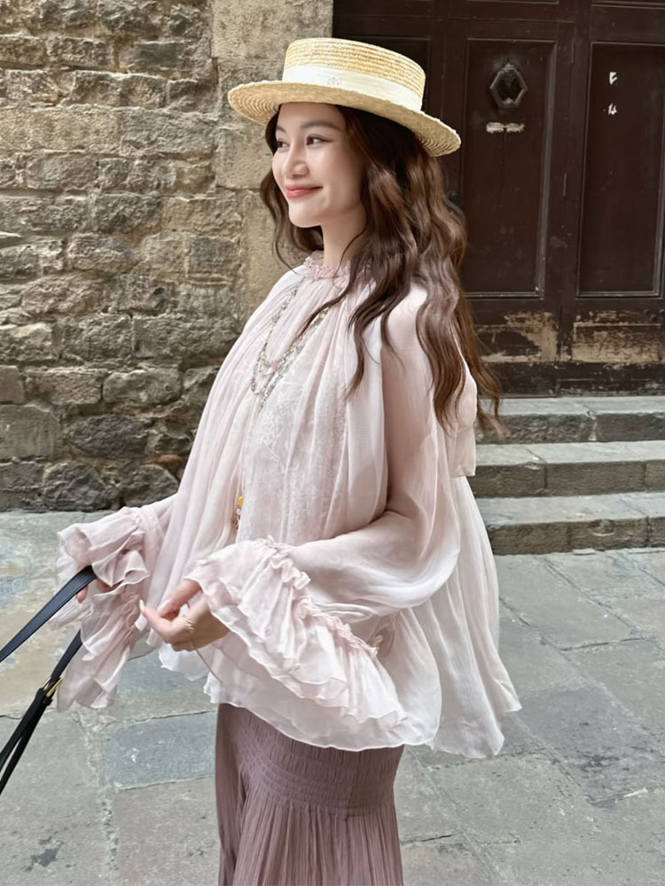 Top ampio con volant in pizzo, - Women'S Fashion For Summer 2026 recensione e prezzo