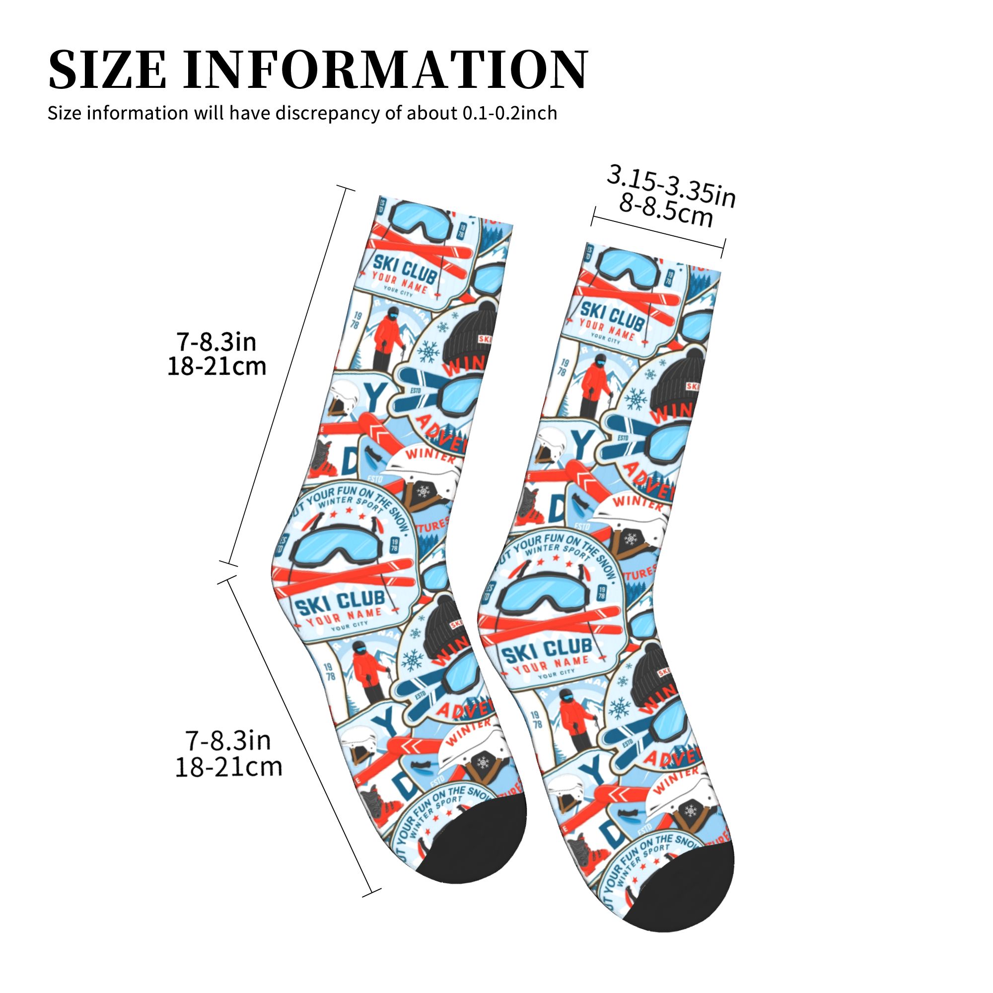 Calzini vintage rosso blu Ski  - Women'S Fashion Socks recensione e prezzo