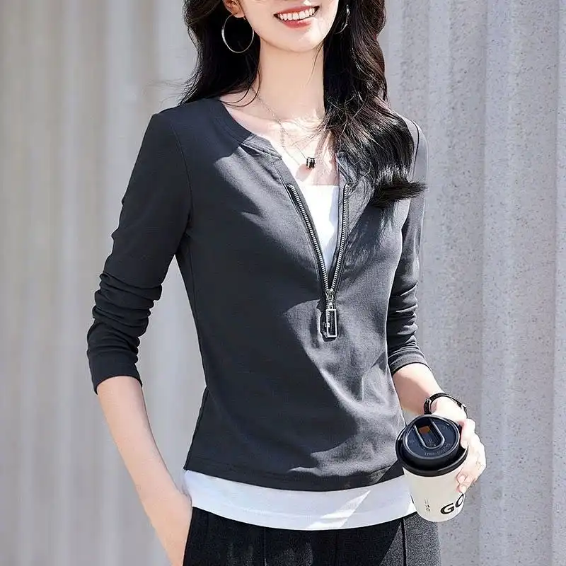 Camicetta in due pezzi finta a - Women'S Fashion Quarter Zip recensione e prezzo