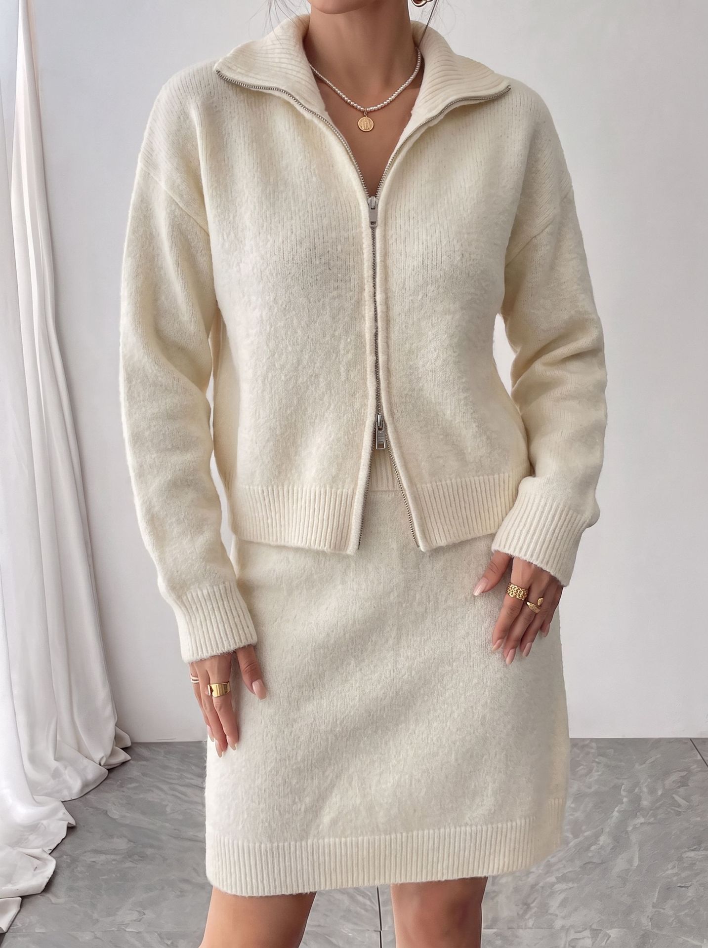 Elegante Tuta in Maglia con Zi - Women'S Fashion Quarter Zip recensione e prezzo