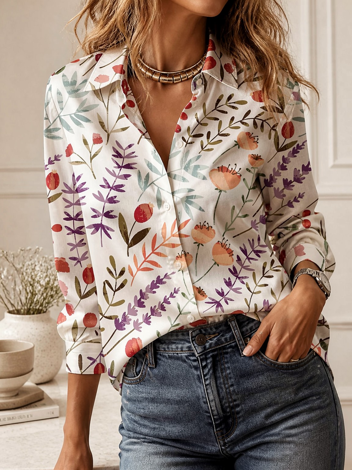 Camicetta Casual con Colletto, - Women'S Fashion Essentials recensione e prezzo