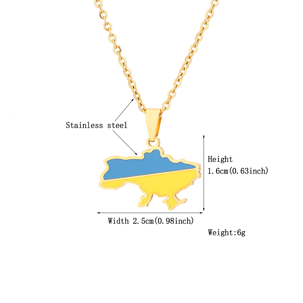 Ucraina mappa bandiera ciondol - Women'S Fashion Guide recensione e prezzo